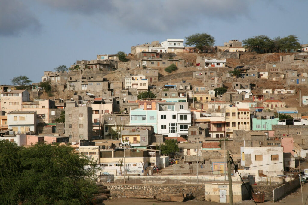 An image of houses in Praia Cape Verde